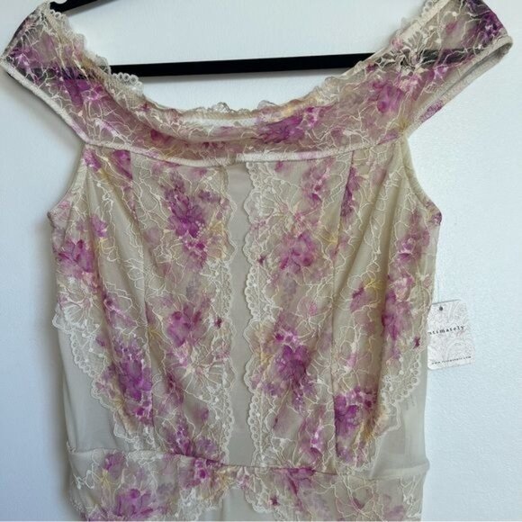 NWT Free People Spring Soiree Printed Bodysuit - S - Picture 3 of 4